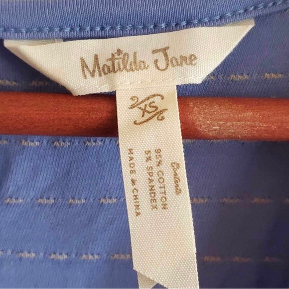 Matilda Jane Blue Exploration Striped Dress XS - Picture 4 of 6